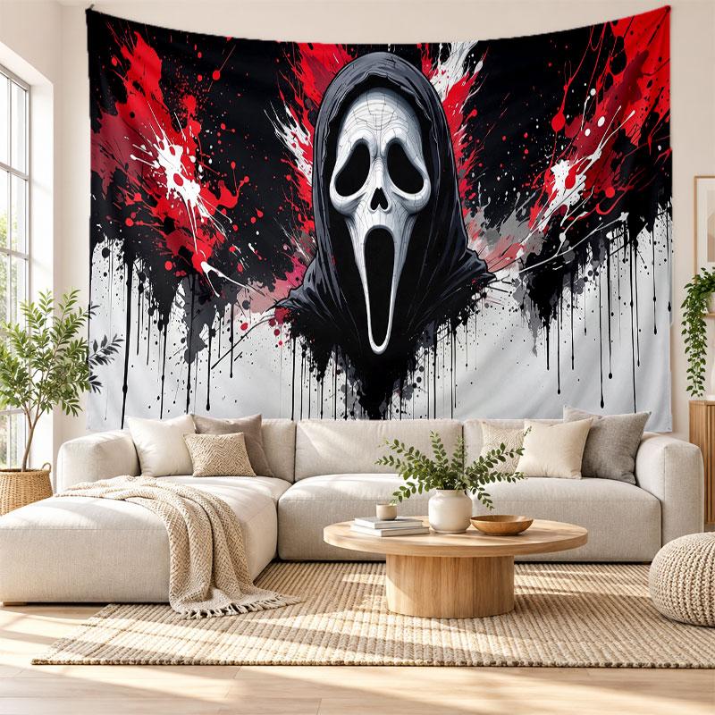 Scream Ghostface Wall Tapestry Home Decor Hanging Cloth Art Background Tapestry for Bedroom