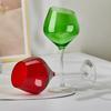 Colored Crystal Glass Wine Glasses Slanted Goblet Wine Glass Transparent High-end Big Belly Cup Champagne Glass Red Green 560ml