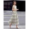 Lyocell & Linen V-Neck Two-Piece Skirt Set