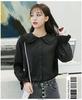 Women's Trendy White Shirt: College-Style Doll Collar, Long Sleeve, Loose Fit for Autumn/Spring
