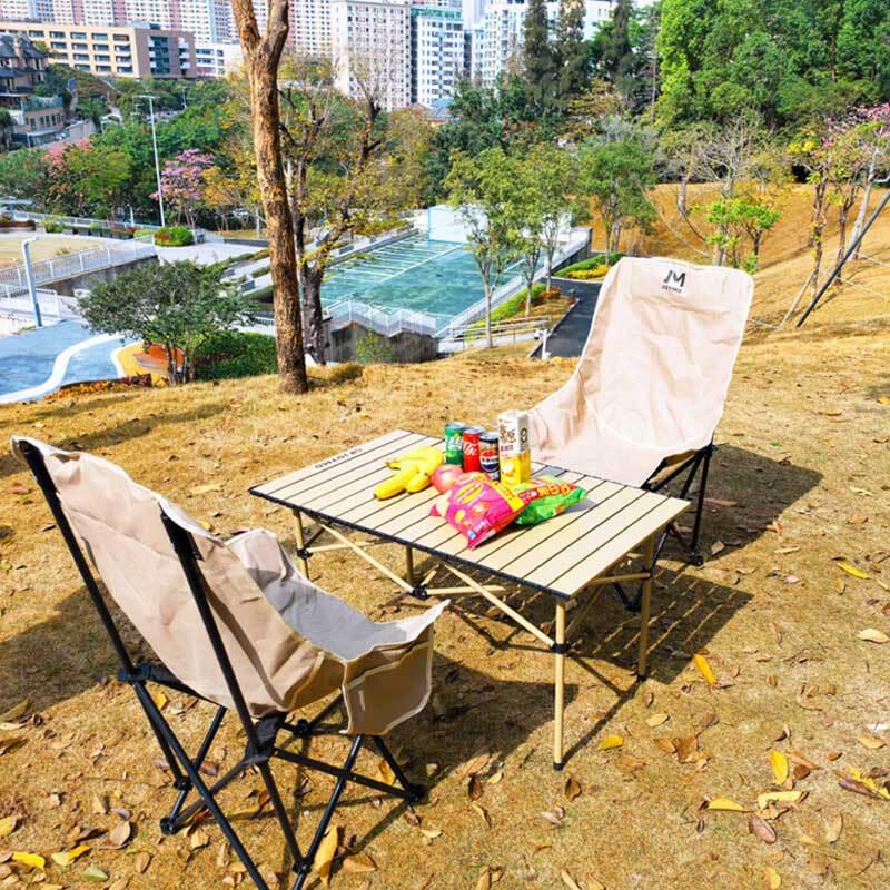 Jimen Outdoor Camping Carbon Steel Table & Chair Set
