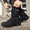 Outdoor Boots Men High Quality Lace-up Ankle Boots Waterproof Hiking Ankle Boots Wear-resistant Jungle Trekking Size39-47