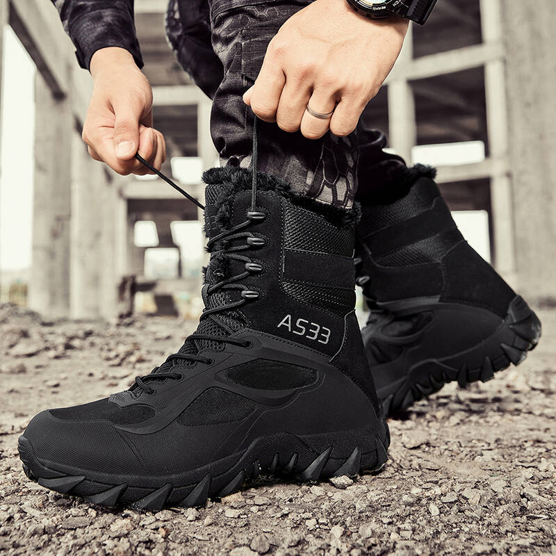 Outdoor Boots Men High Quality Lace-up Ankle Boots Waterproof Hiking Ankle Boots Wear-resistant Jungle Trekking Size39-47