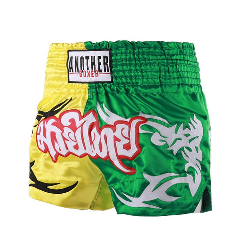 Martial Arts Shorts Muay Thai Boxing Training Fight Gear Unisex Sportswear With Color Block Design
