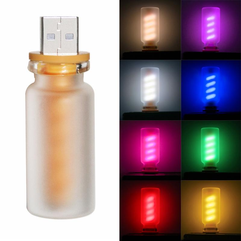Milchglas USB Touch Control Auto LED Licht Atmosphärenlicht Glühbirne Glühlampe LED Filament Schlafzimmer Nachtdekoration