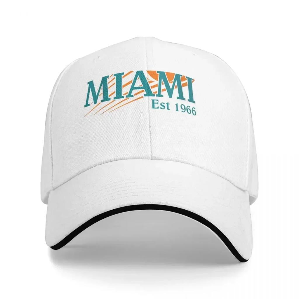 Miami Est 1966 Sports Team Athletic Novelty Dolphin Baseball Cap Custom Cap Hat Baseball Cap Mountaineering Unisexs Hats WoUnisexs