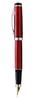 Xezo Incognito Fountain Fine Burgundy with Red Layered Dracker Finish and Pure Platinum Handcrafted with Limited Pen, Nib. Plating. Guilloché