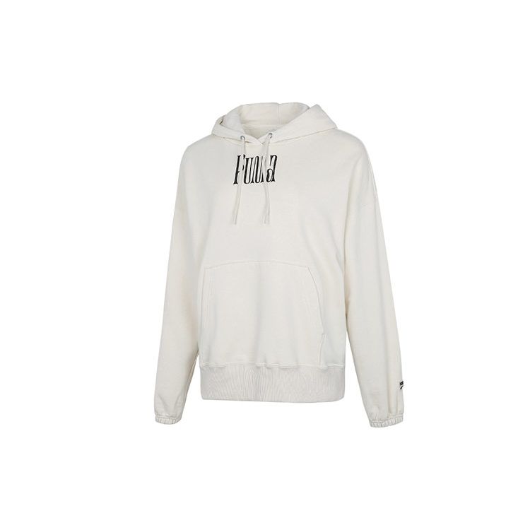 Puma Downtown Graphic Hoodie With Breathable Letter Print Long Sleeve Women Tops Off-White 533049-73