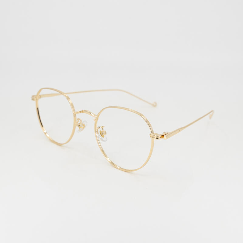 SBKA Liu-C03 Gold Rim Glasses Frame (Blue Light Blocking)