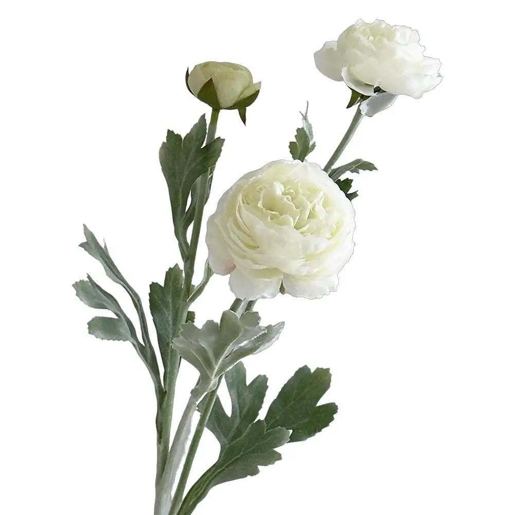 

Lifelike Artificial Ranunculus Flowers Elegant Peony Bouquet for Wedding Bouquet Home Decor Fake Peonies Plants L9S8