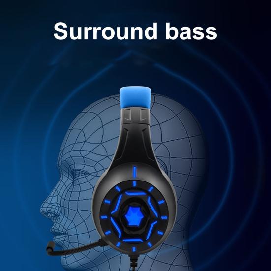 Wired Luminous Heavy Bass Headset Noise Reduction Gaming Headphone with Mic