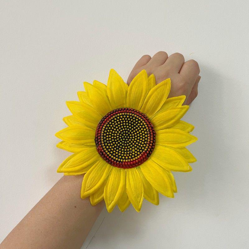 Sunflower Bracelet Corsage for Children's Sports Meet and Dance Performances