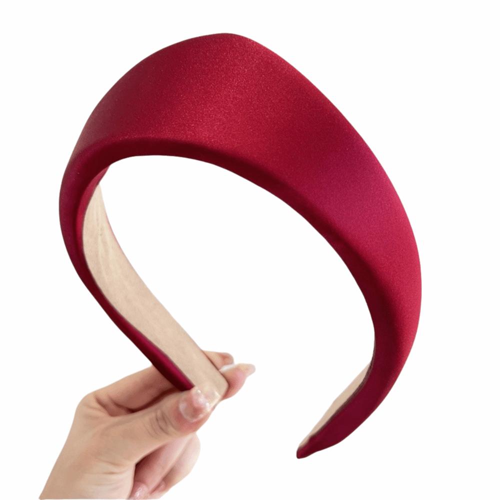 Retro Simple Fabric Women Hairband Elegant Anti Slip Hair Hoop Triangle Wide Edge Headband  Women