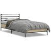 Bed Frame in Sonoma Oak Finish 75 x 190 cm Made of Wood Based Material and Metal
