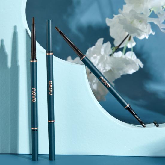 

Долговечный трехмерный устойчивый к поту нераздражающий водонепроницаемый натуральный портативный двусторонний карандаш для бровей для начинающих