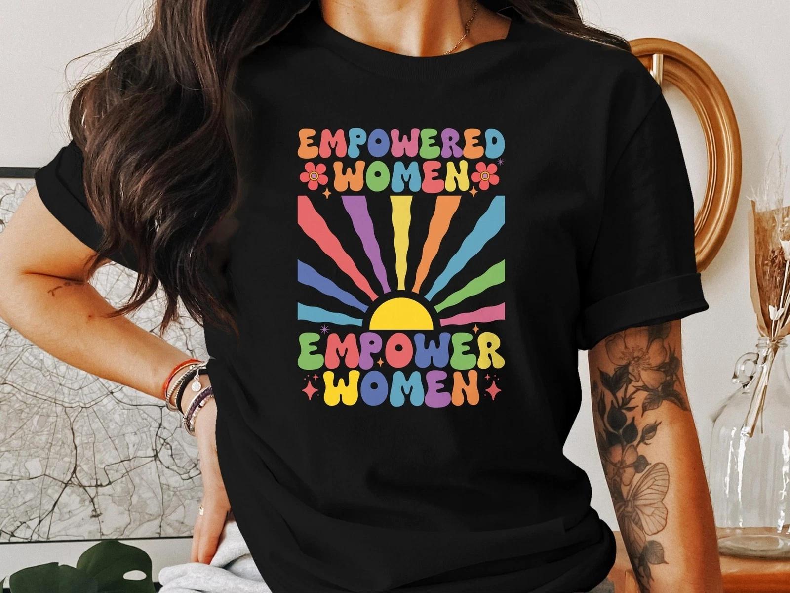 Empowered Women Empower Women T-Shirt, Feminist Graphic Tee for Strong Women S
