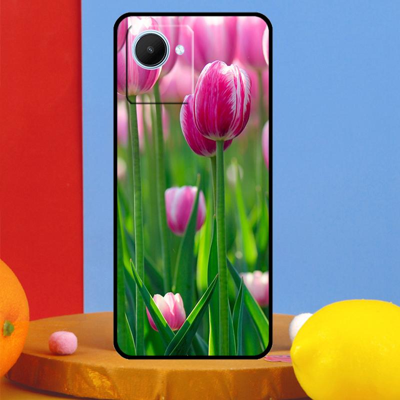 Tulips Flower For Realme GT7 Pro GT6 10 11 12 13 14 15 Pro Plus C55 C67 C63 C61 C53 C35 C65 C75 C71 Case
