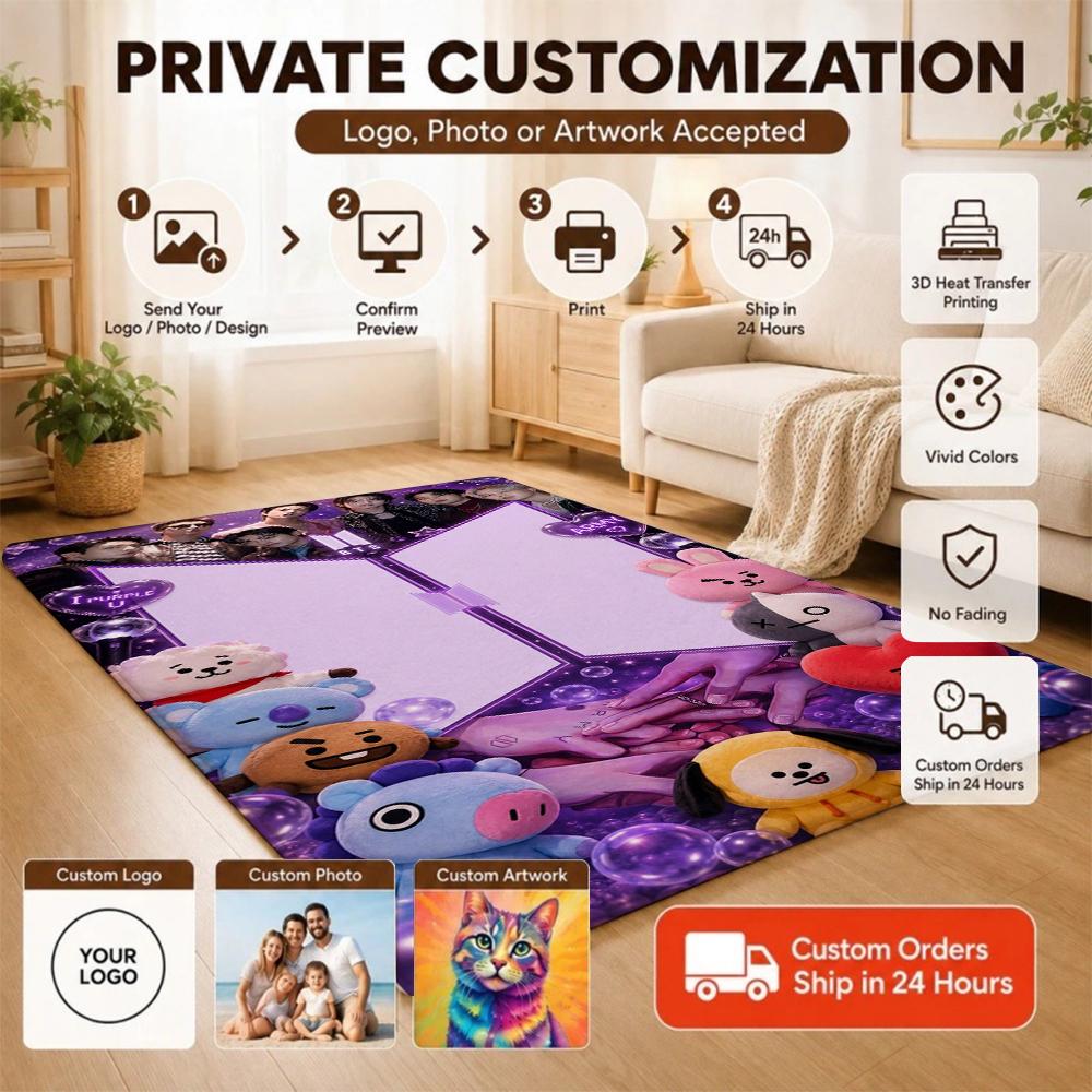 Jimin Pink Roses Carpet Soft Rug Plush Rug 8X10 Rug Living Room Rug Hallway Runner Noise Reducing