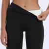 Women's High Waisted Fleece-Lined Lambswool Leggings