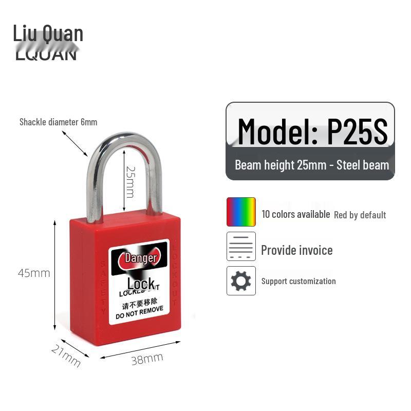 Liu Quan Industrial Safety Nylon Padlock for Lockout & Energy Lock - Electrician s Life Lock Universal Series