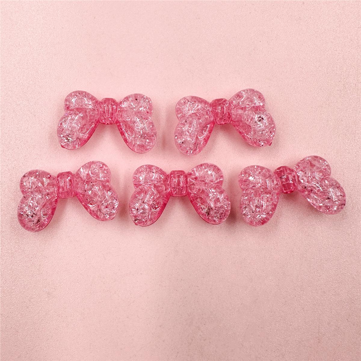 

Home Party Supplies Handmade Materials Acrylic Bursting Bow 5Pcs Fashion Beads 16.5*27mm bead красный