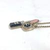 CHANEL 22C CC CC Mark Rhinestone Lipstick Long Necklace Chain Necklace Unused