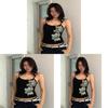 Sexy Flower Embellished Tank Top With Splicing For Summer Fashion Enthusiasts