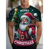 T-shirt da uomo di Natale con simpatico Babbo Natale a maniche corte