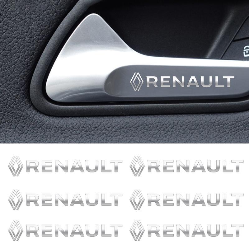 Insignia Emblema Pegatinas para Coche Pegatina Lateral Guardabarros Ventana Carrocería Audio para Renault Megane 3 2 4 Clio4 5 Captur Trafic Scenic2