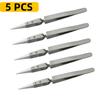 1/3PCS Ceramic Straight Tip Electronic Soldering Tweezers, Anti-Static Reverse Acid Resistant Precision Chuck Ceramic Tweezers