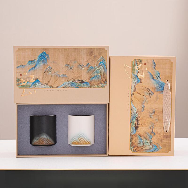 Shuixi Ceramic Tea Cup Pair Gift Set
