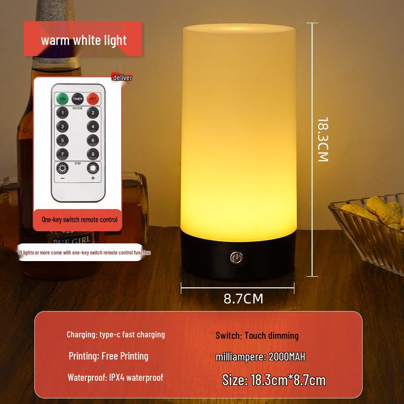 Outdoor Camping Night Market Table Lamp – Creative Small Charging Light for Desktop or Bar Atmosphere