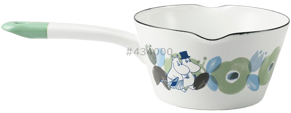 Fuji Enamel Moomin Flower Garden 14cm Milk Pan MTH-14M