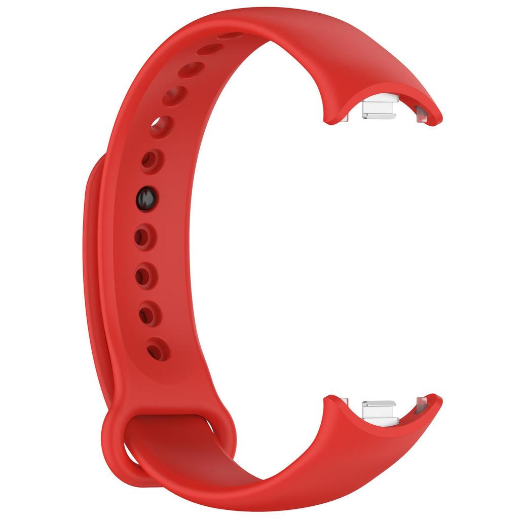 Compatible Strap for Xiaomi Mi Band 9 & 8 NFC Smart Sports Wristband - Silicone Metal Interface