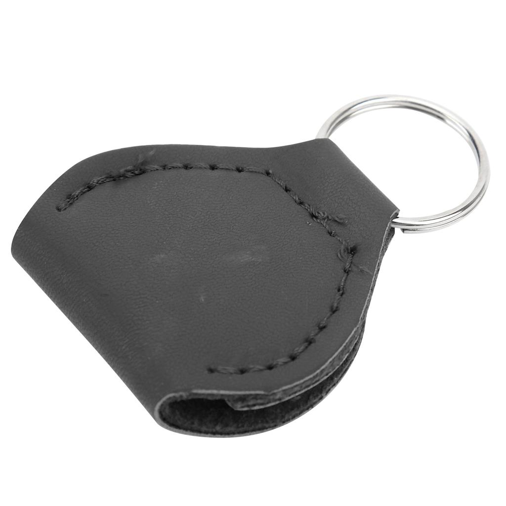Stylish Guitar Picks Holder Soft PU Leather Plectrum Storage Case Keyring Guitar Accessory