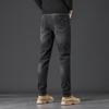 Zimní džíny pánské univerzální pánské rovné volné tenké strečové podzimní a zimní ležérní dlouhé kalhoty