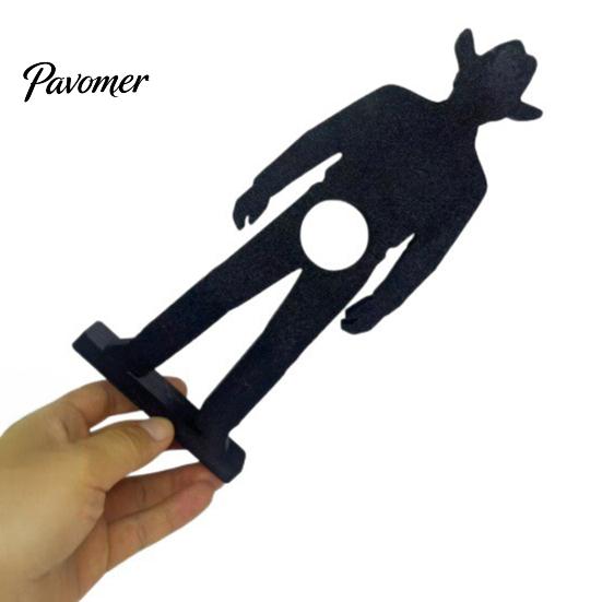 Sturdy Wine Organizer 3D Printed Cowboy Rack, Creative Bottle Holder, Stable Desktop Dining Room Table Centerpiece Art Ornament for Home Kitchen