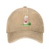 Giraffe Sitting In The Grass Eating Watermelon Baseball Cap for Unisex Women Vintage Trucker Hat Hats Dad Hat