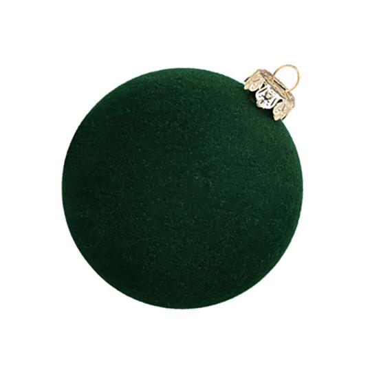 12 Pcs Velvet Christmas Ball Ornaments 2.4 Inches Flocked Shatterproof Plastic Balls Xmas Tree Hanging Decorations for Holiday Party Home Decor