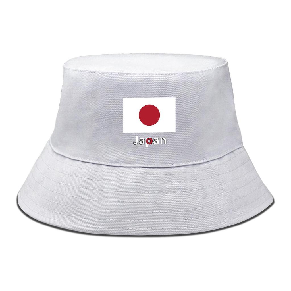 Japan Flag Print Bucket Hat , Patriotic Fisherman Cap Hip Hop Fit Reversible Fishing Hat