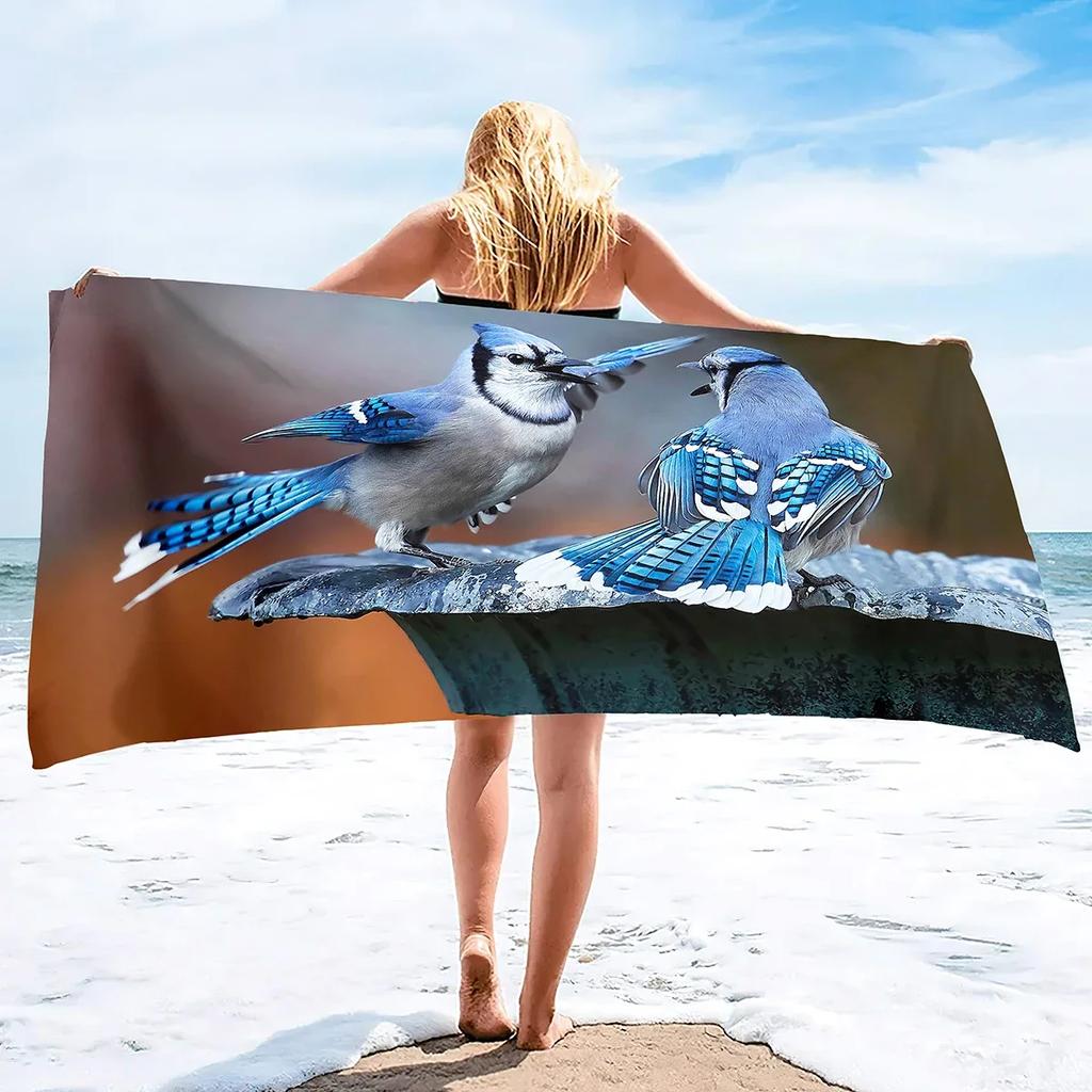 Bird Beach Towels Quick Dry Microfiber Soft and Absorbent Bath Towel Outdoor Travel Oversized Large Beach Towel for Adults Kids
