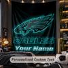 TapestryPhiladelphia Eagles Custom Name Text Personalized Wall Hanging Tapestry Home Wall Decor