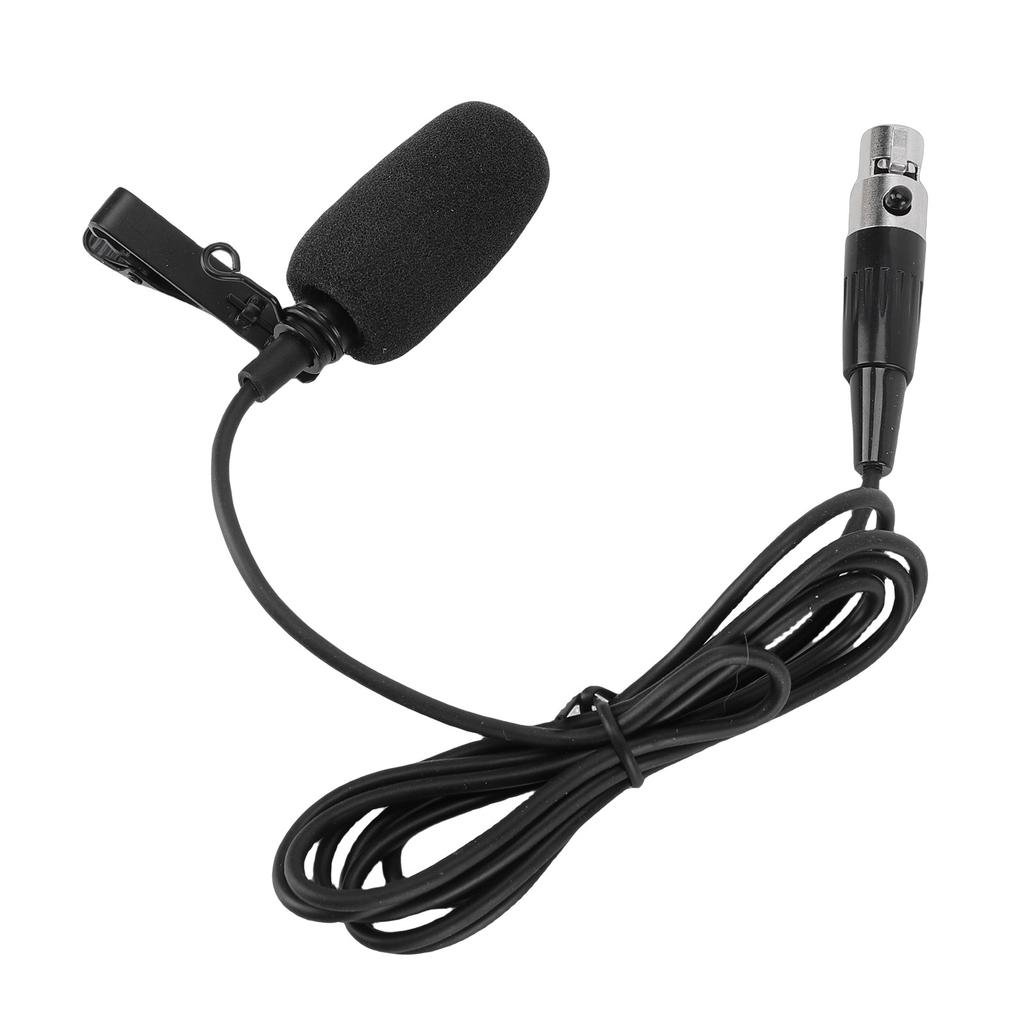 Lavalier Lapel Condenser Microphone 3 Pin XLR Cable Comfortable Clip On Lapel Mic for Speech Performance
