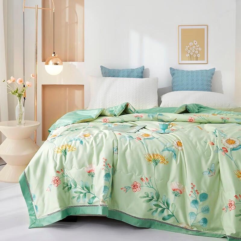Tangna Tencel Cotton Summer Quilt - Breeze Leaf Design