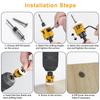 ABUL-5Pcs Countersink Drill Bits Set With Low Friction Depth Stop, With 10Pcs Replacement HSS Drill Bit,Adjustable Depth Stop