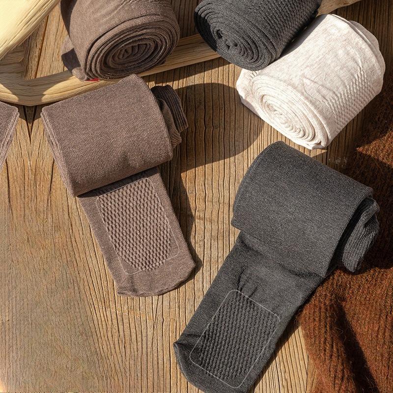 Autumn Winter Women's Black Slimming Pantyhose Low Waist Fleece Lined Thickened Leggings Outer Wear Warm Tights