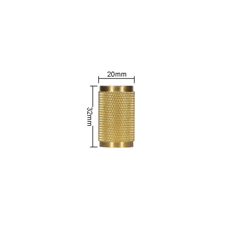 Brass Knurled Cabinet Handles Wardrobe Bar Pull with Baseplate Textured Furniture Door Handle with Baseboard Drawer Knobs