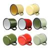 120/240/350/500ML Vintage Enamel Mug with Handle Heat-resistant Large Capacity Tea Milk Water Coffee Drinking Cup Retro Decoration