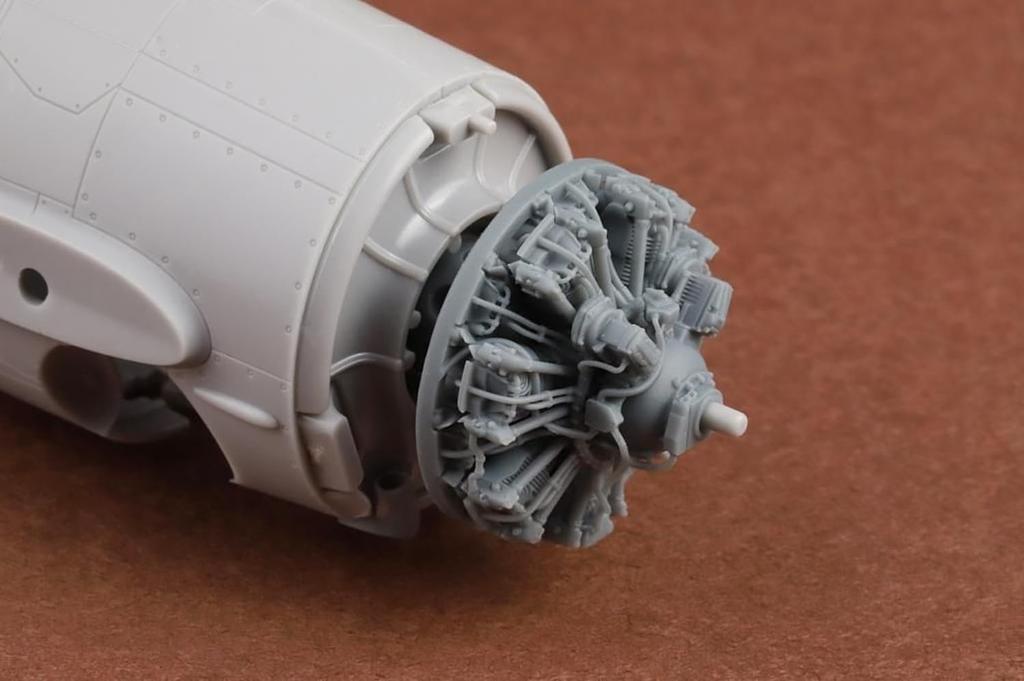 SBS Model 1/72 F4F-4 Wildcat Engine & Exhaust Pipe Detail Set (for Arma Hobby) Plastic Model Parts SBM72091 (Airplane)