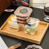 50Pcs Clear Disposable Plastic Dessert Cups with Lid Mousse Cake Holder Acrylic Food Packaging Box In 150/250/380ml Sizes